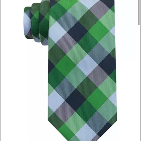 Tommy Hilfiger Buffalo Tartan Tie green and blue - Picture 3 of 3